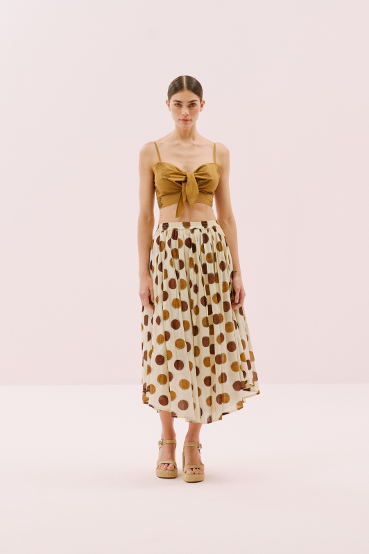 Pileli Midi Boy Etek Standart Renk - 1