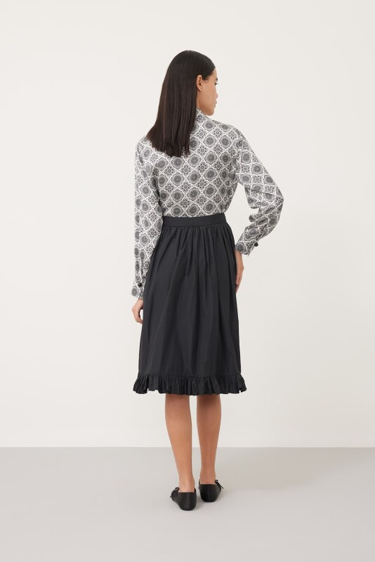 Taffeta Midi Dress Black - 2