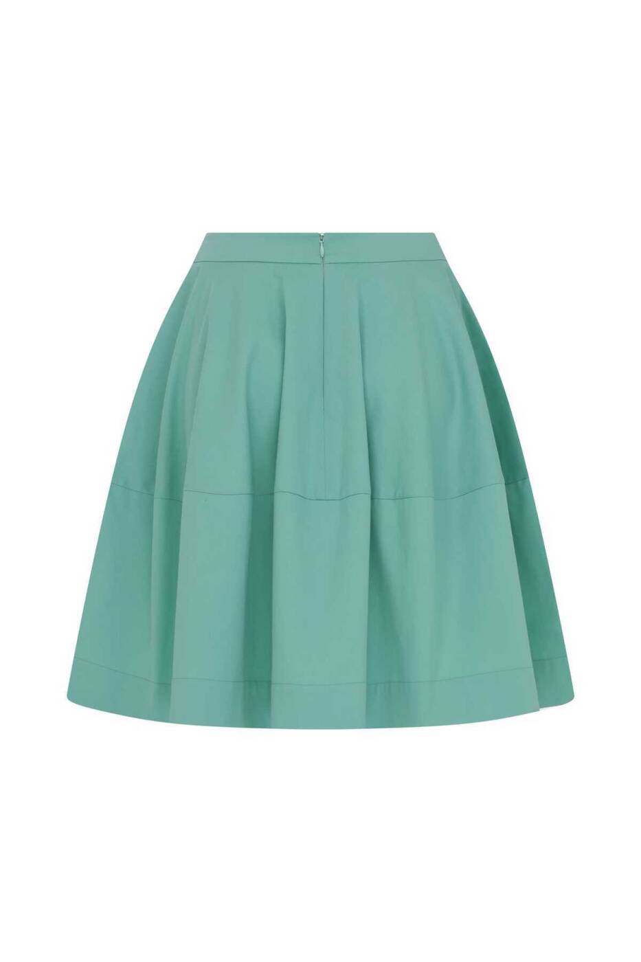 Pileli Mini Etek Yeşil - 5