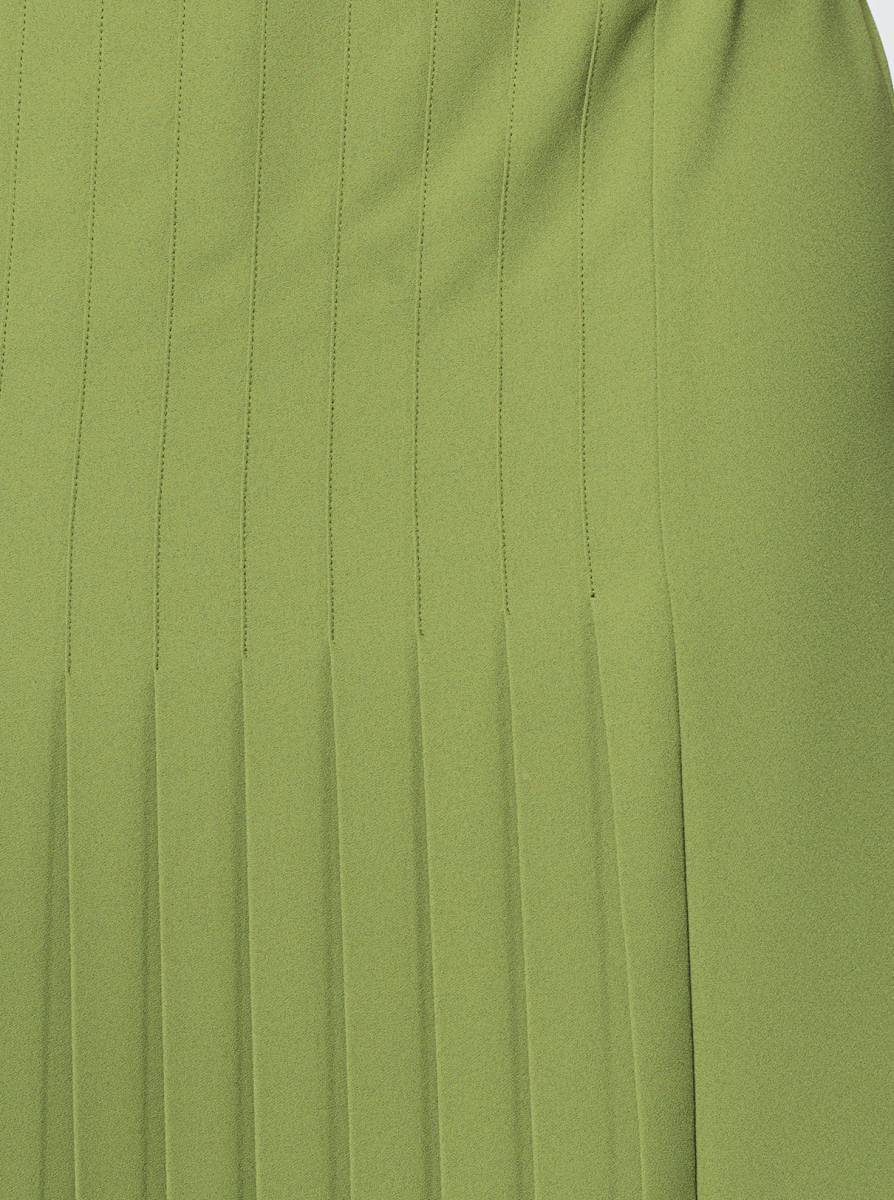  Piliseli Cep Detaylı Etek Olive - 4