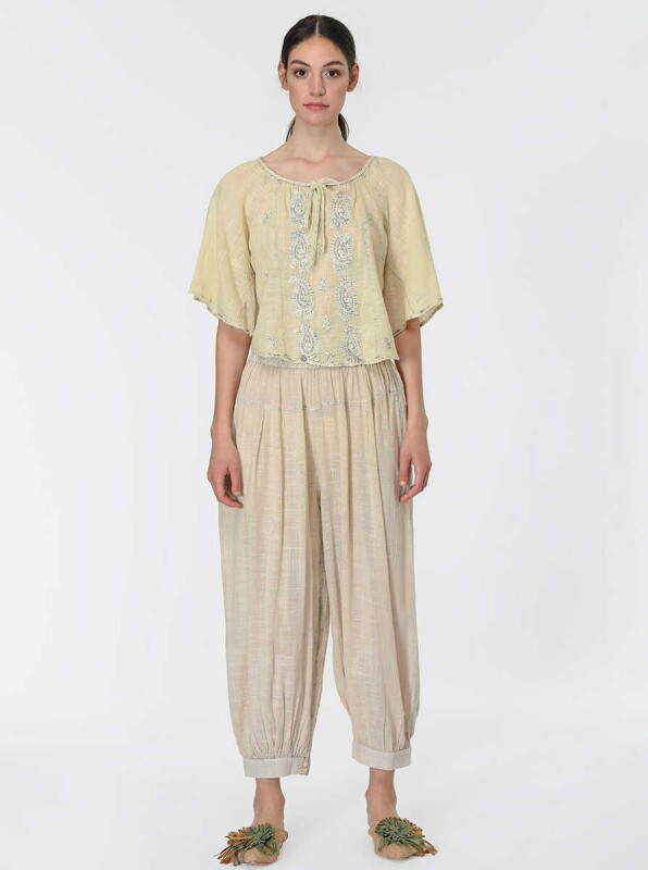 Piliseli Kadın Şalvar Pantolon Standart Renk - 1