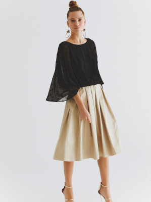  Piliseli Uzun Etek Bej - 3