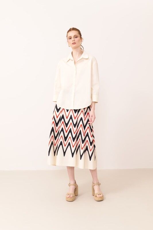 Truvakar Kollu Poplin Gömlek Bej - 3