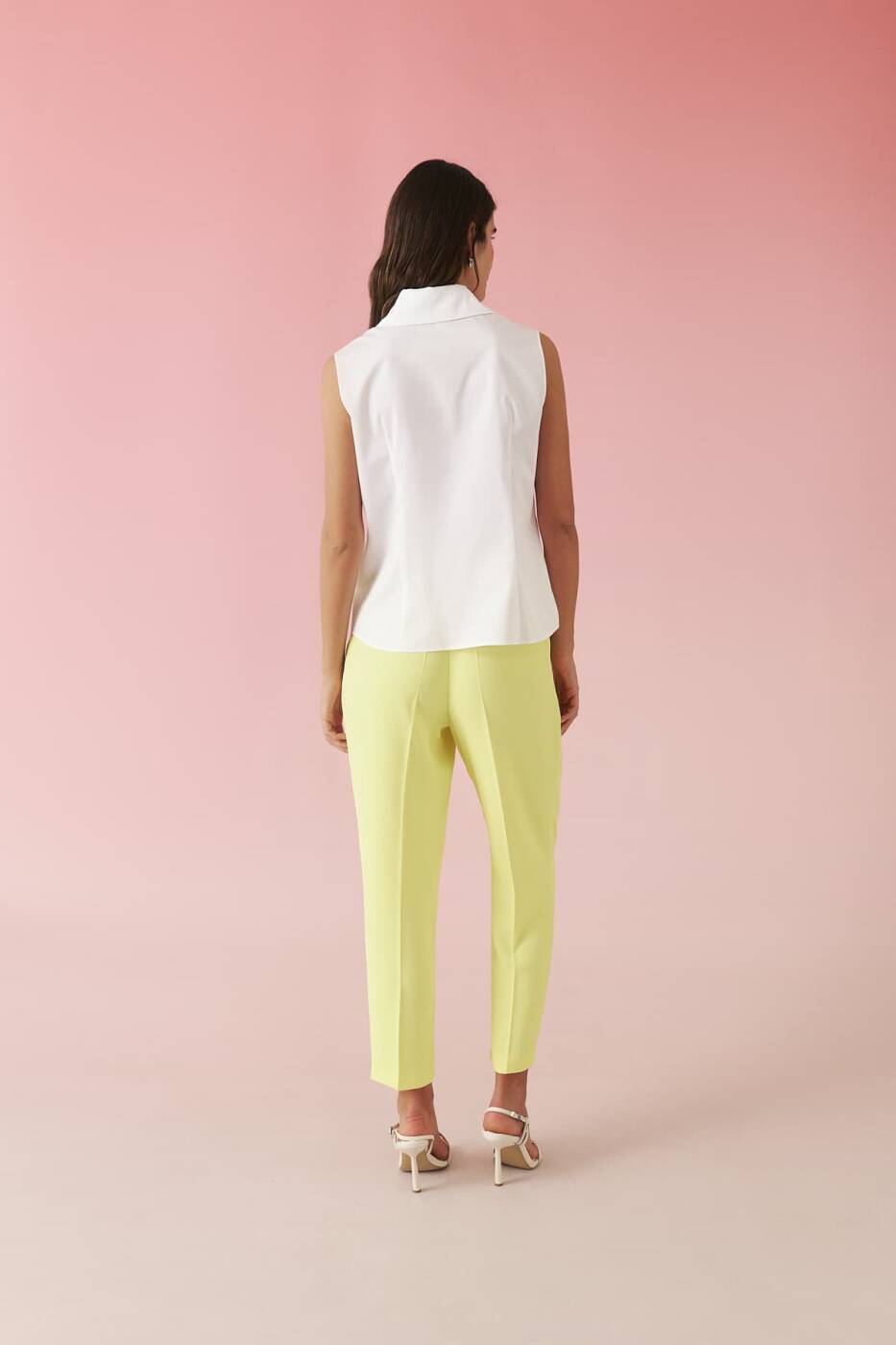 Poplin Sleeveless Shirt White - 2