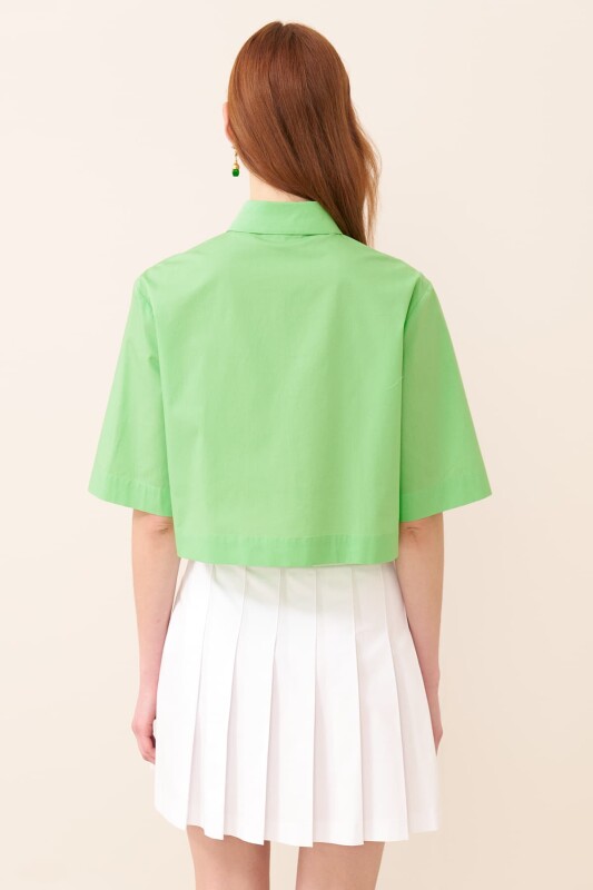 Poplin Gömlek Yeşil - Roman (1)