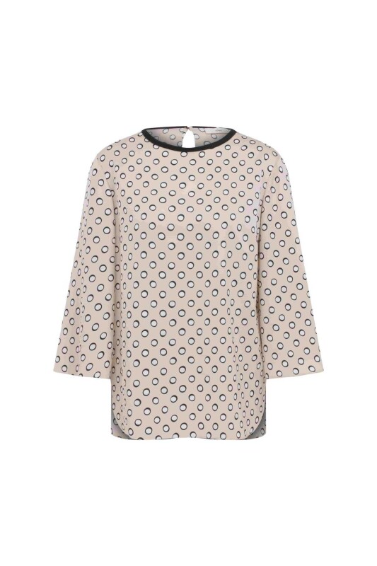  Puantiyeli Saten Bluz Standart Renk - 4