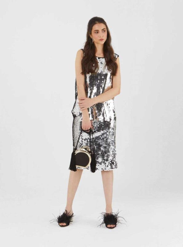 Pul Detaylı Etek Standart Renk - 4