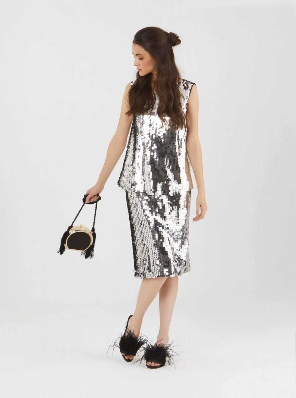 Pul Detaylı Etek Standart Renk - 3