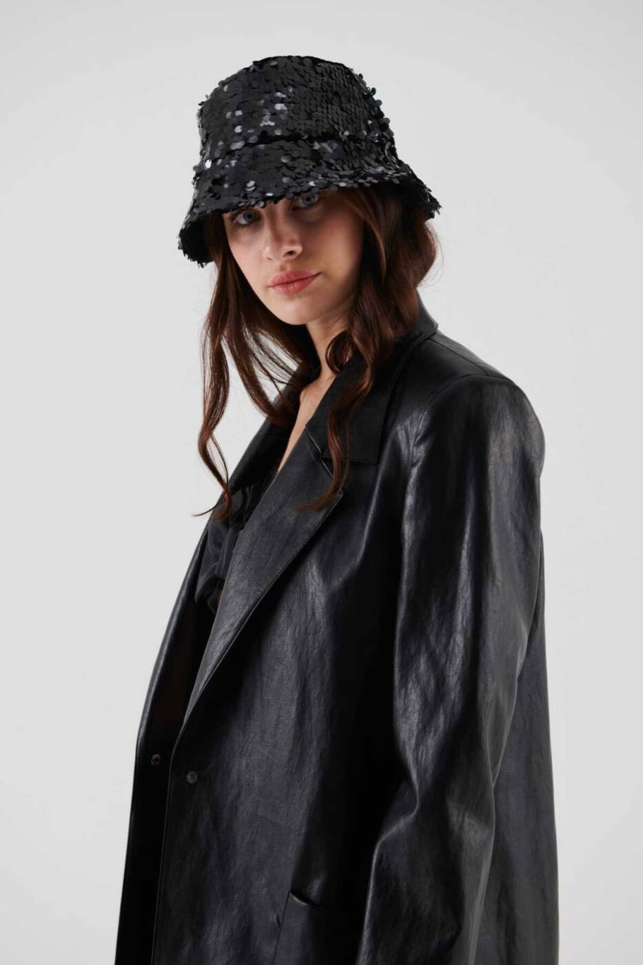  Sequin Shiny Hat Black - 2