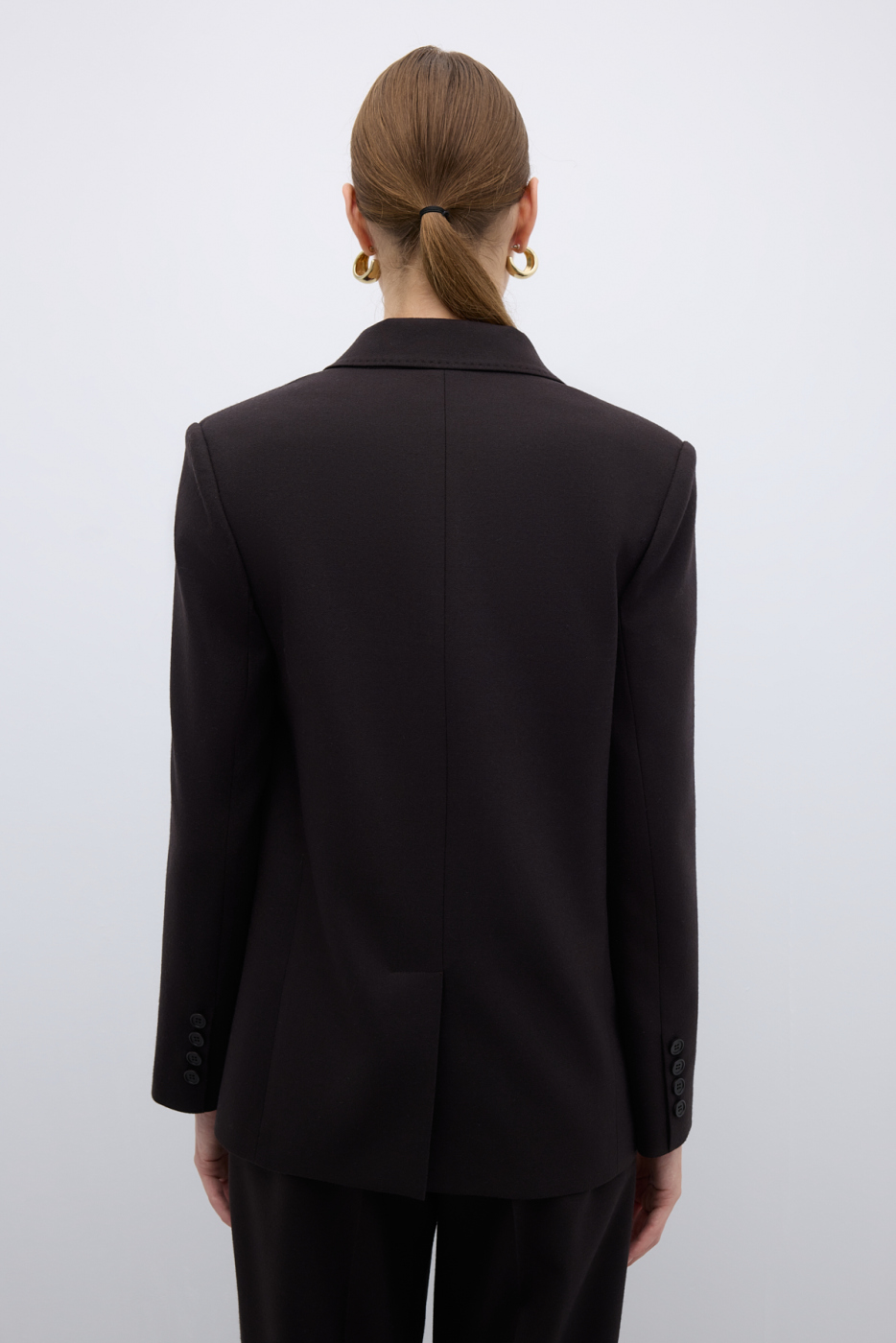Punto Dikişli Tek Düğmeli Blazer Ceket Kahve - 2