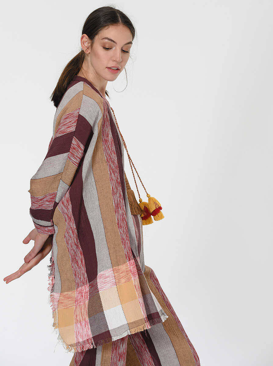 Renk Desenli Kimono Standart Renk · 3