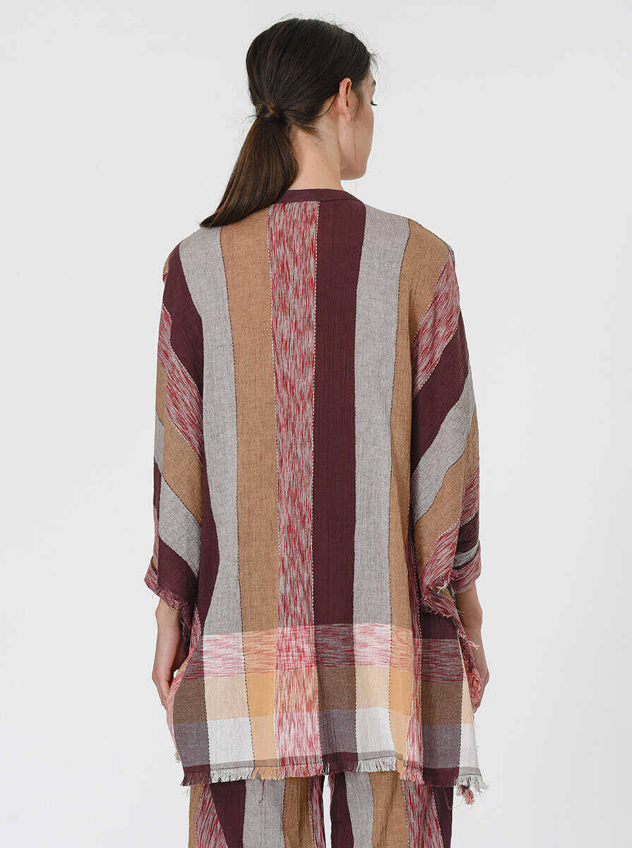 Renk Desenli Kimono Standart Renk · 2
