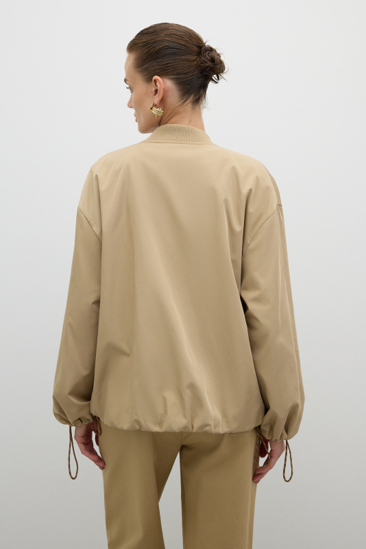 Ribana Yakalı Cepli Mont Bej - Roman (1)