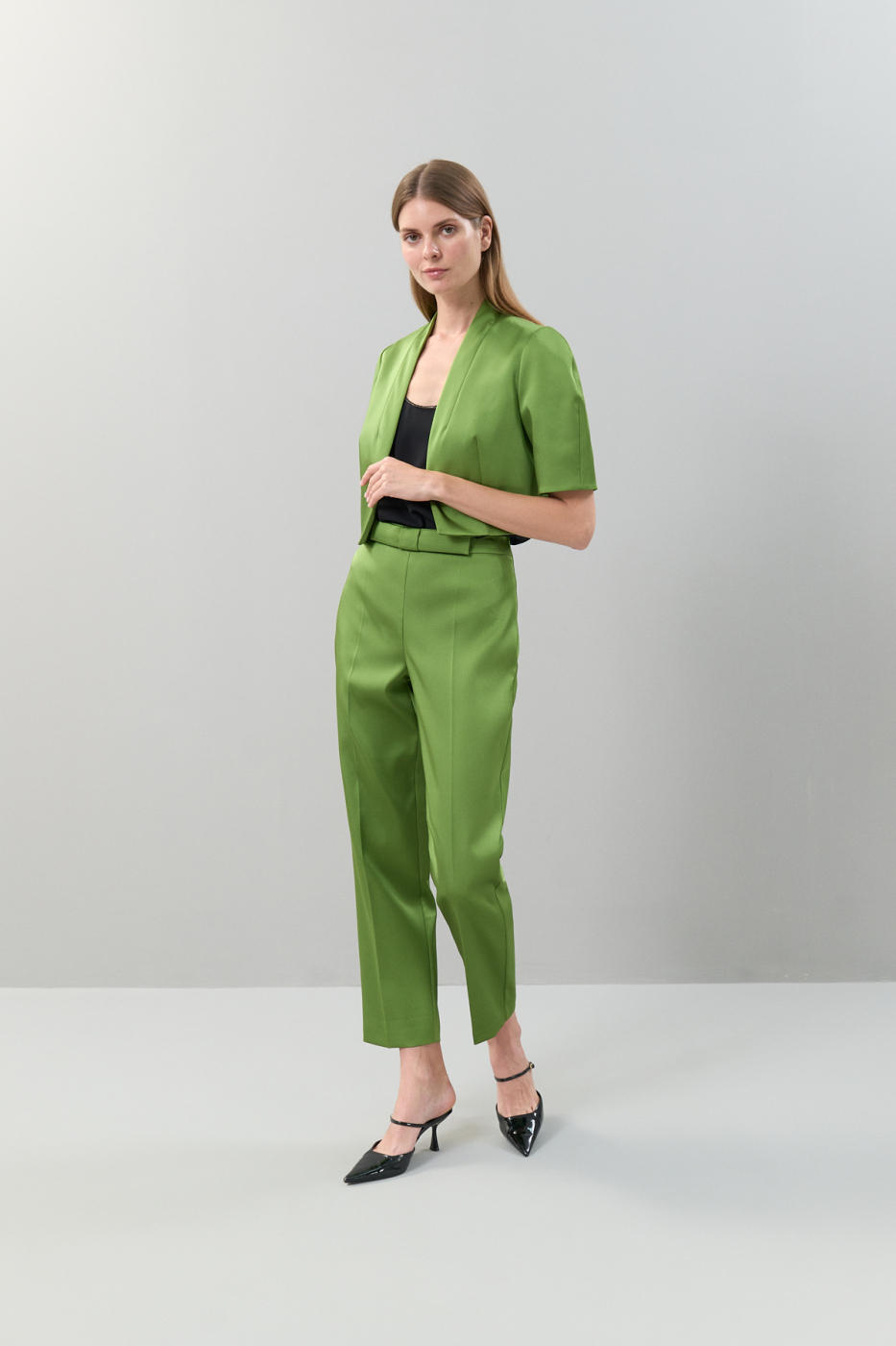 Saten Bolero Yeşil - 3