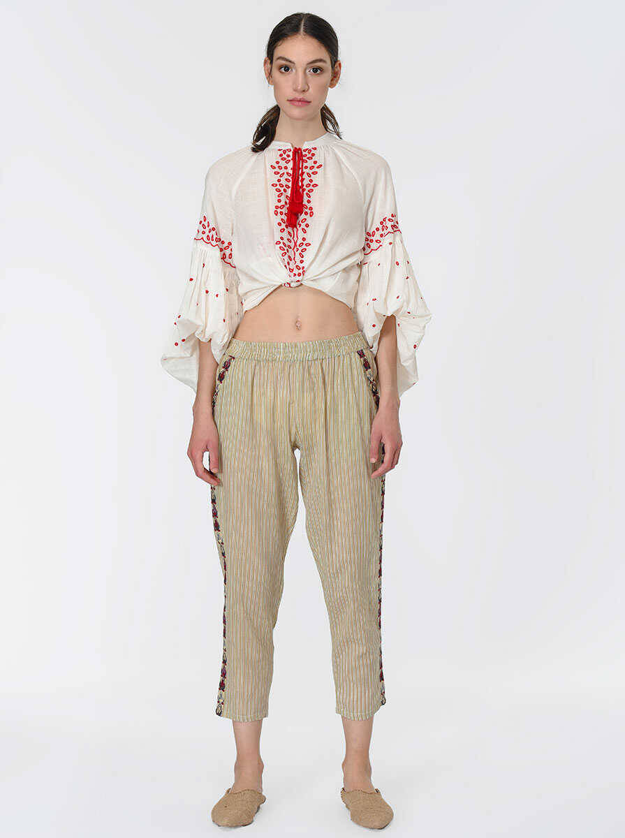 Şerit Detaylı Pantolon Standart Renk - 1