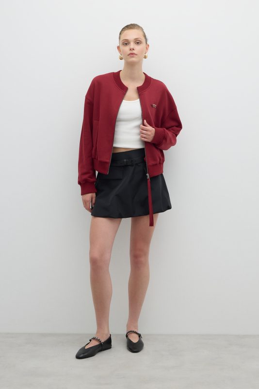 Seyyar Kemerli Balon Etek Siyah - Roman