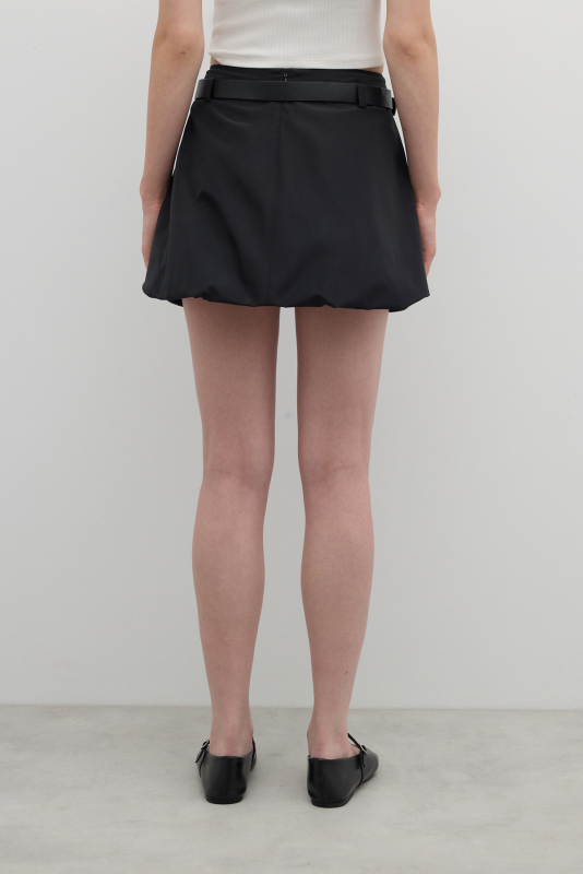 Seyyar Kemerli Balon Etek Siyah - Roman (1)