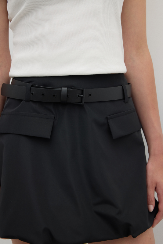 Seyyar Kemerli Balon Etek Siyah - 4