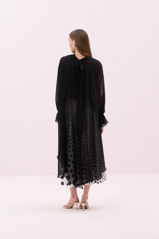 Şifon Bluz Siyah - 2