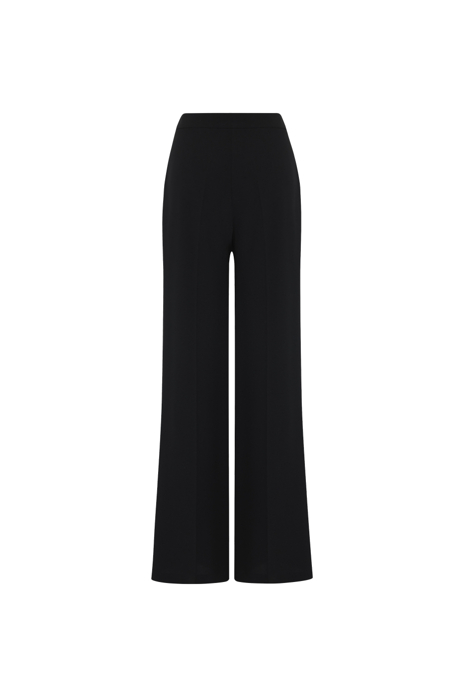 Düz Geniş Paça Pantolon Siyah - 4