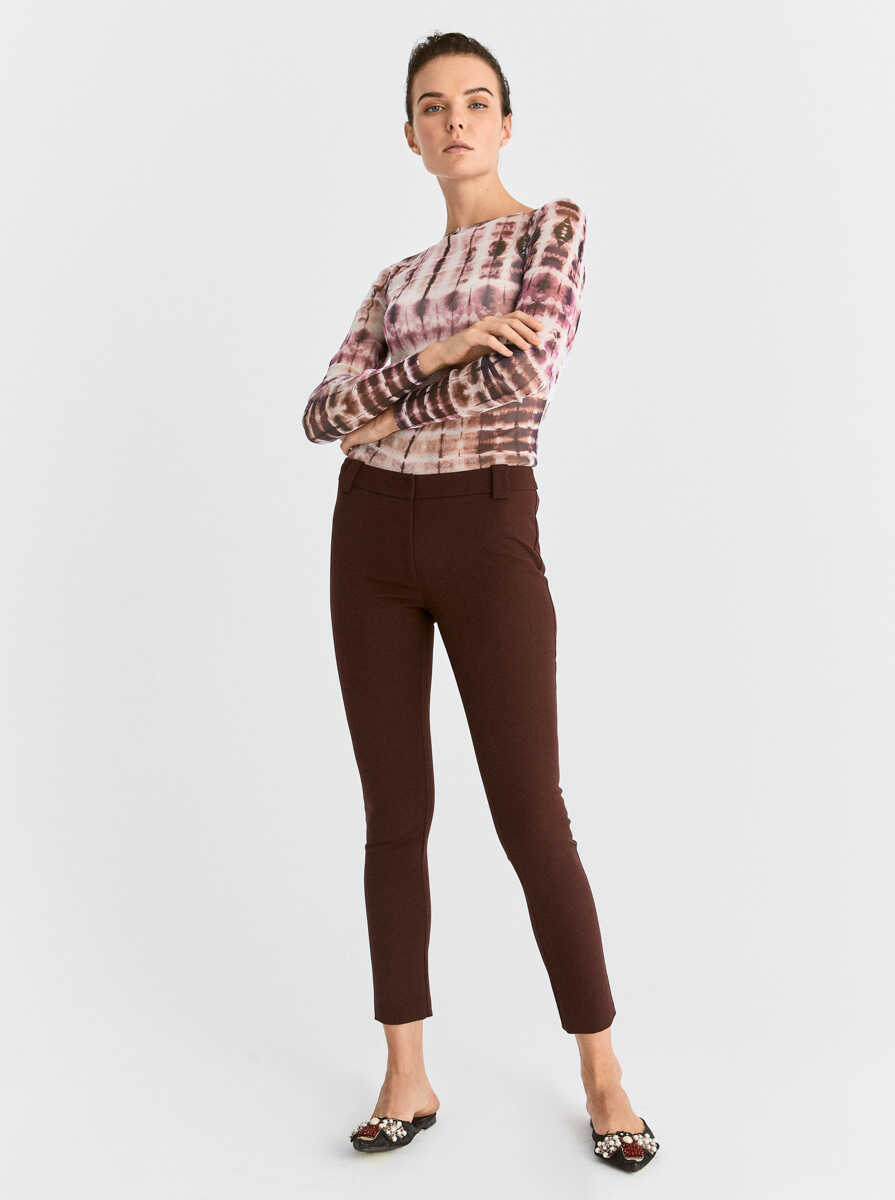  Skinny  Kadın Pantolon Bordo