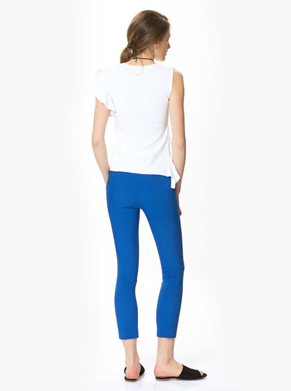 Skinny Kadın Pantolon Saks - 2