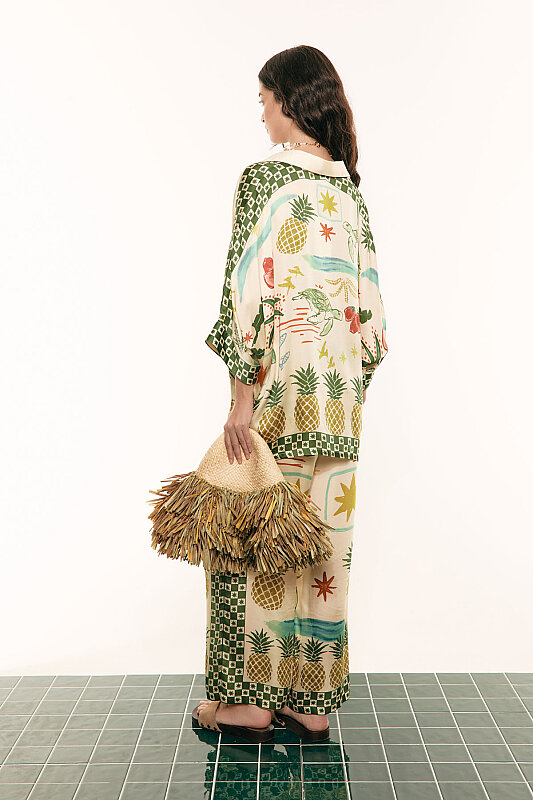 Yaz Temalı Pantolon Standart Renk - Roman (1)