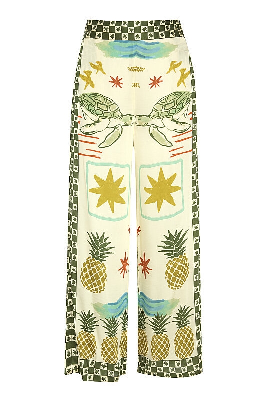 Yaz Temalı Pantolon Standart Renk - 7