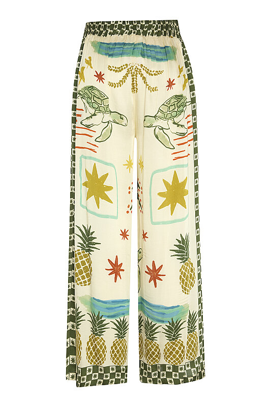 Yaz Temalı Pantolon Standart Renk - 8