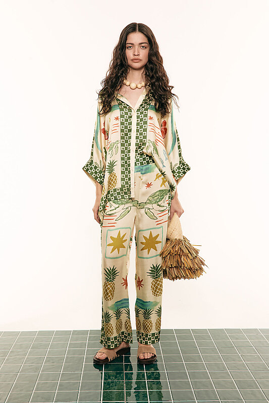 Yaz Temalı Pantolon Standart Renk - Roman