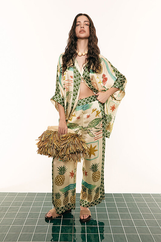 Yaz Temalı Pantolon Standart Renk - 6