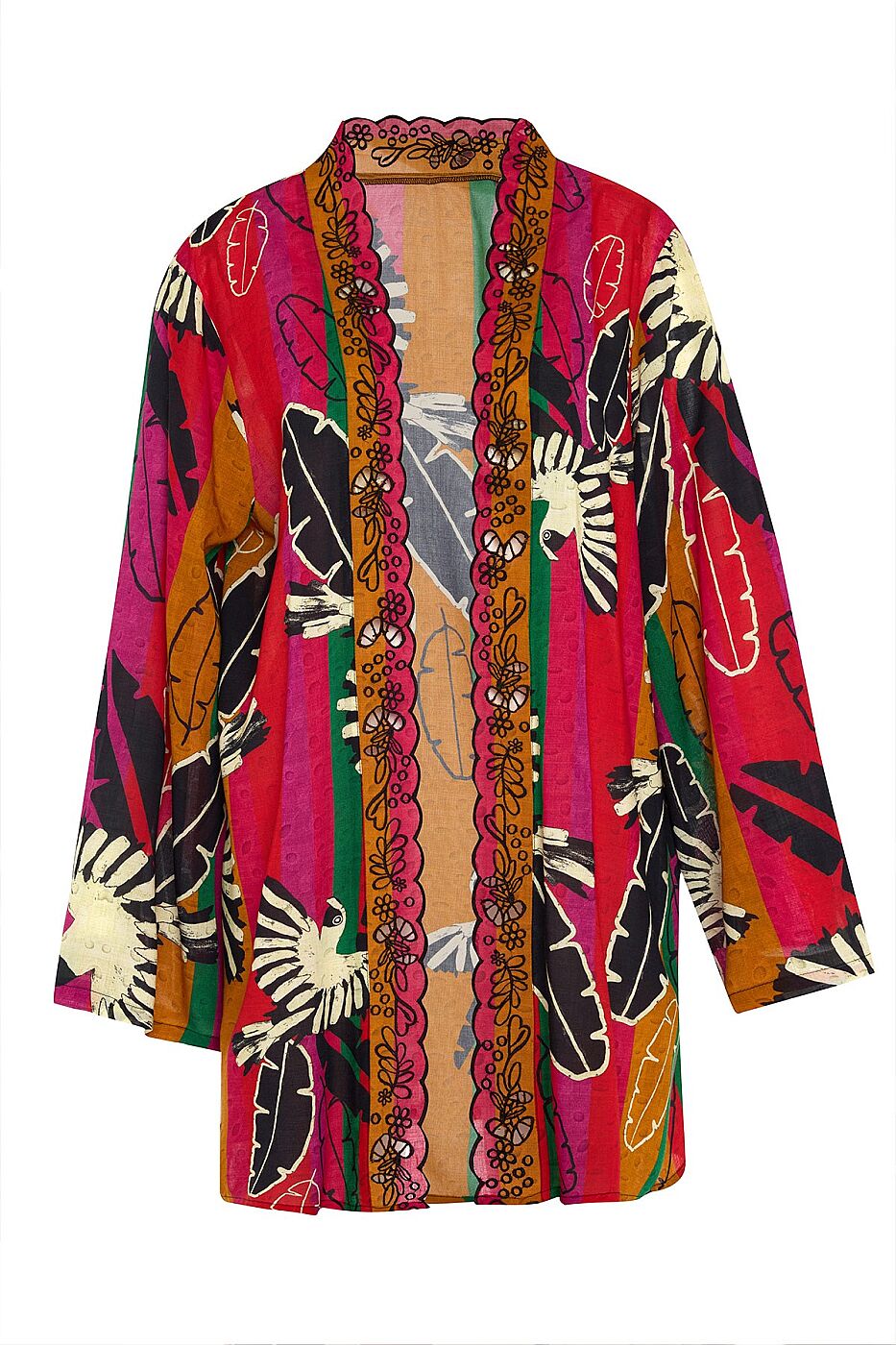 Yakası Nakışlı Kimono Standart Renk - 4