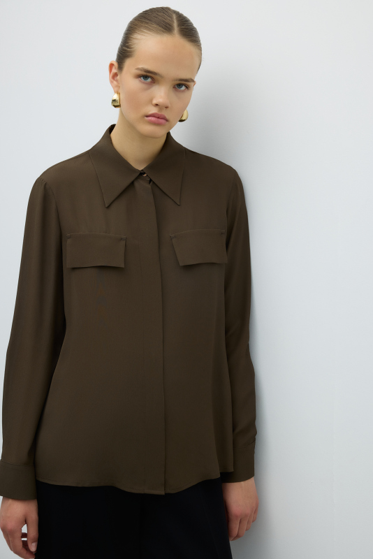 Süs Cep Kapaklı Gömlek Haki - 3