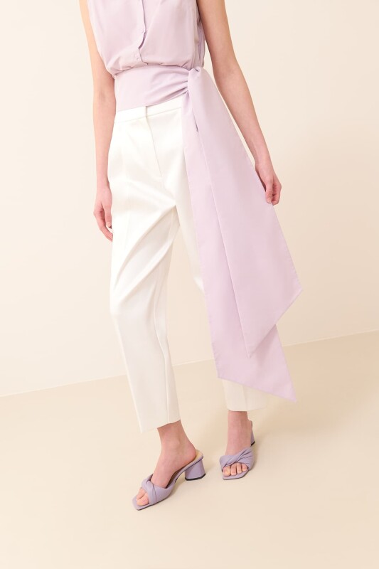 Taffeta Sash Lilac - 3