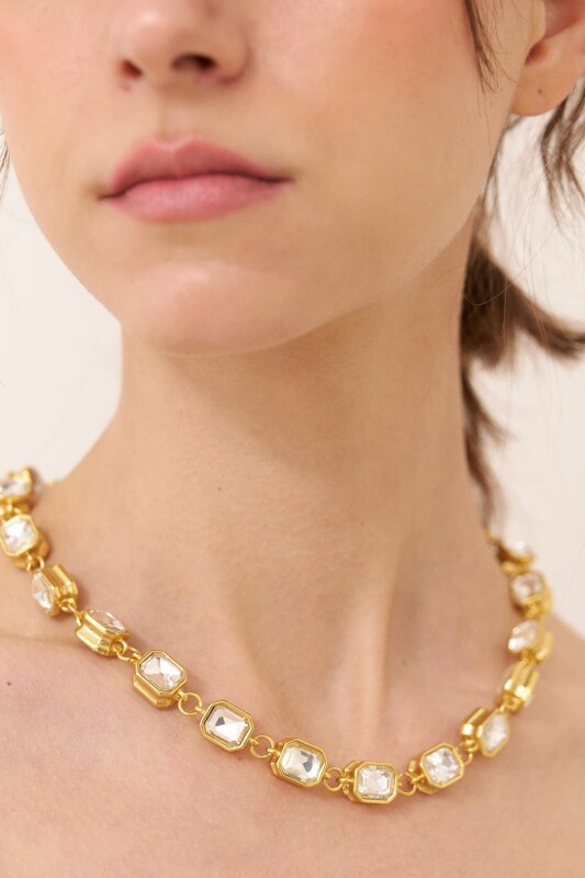 Taş Detaylı Kolye Standart Renk - Roman (1)