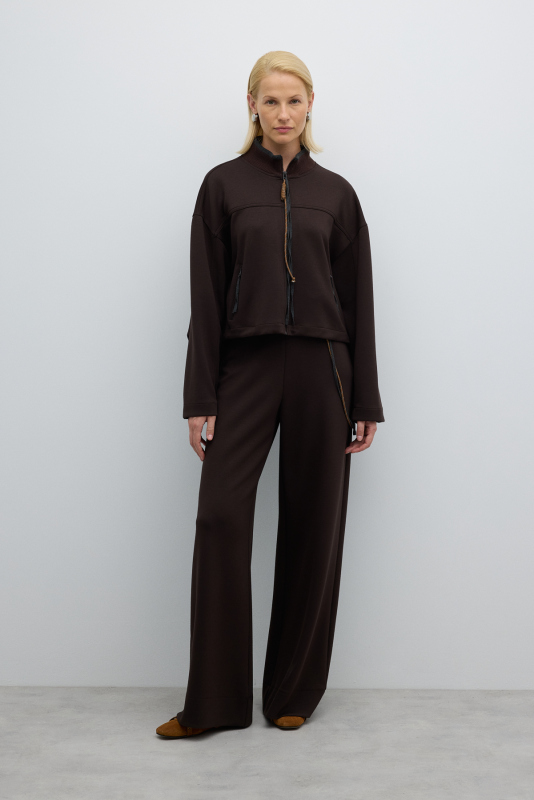 Tiktak ve Kordon Detaylı Mont Kahve - 3