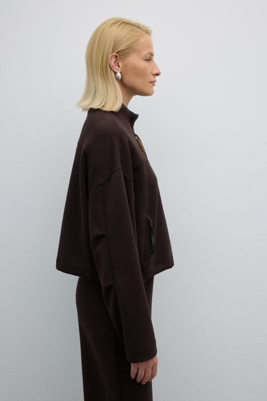 Tiktak ve Kordon Detaylı Mont Kahve - 5