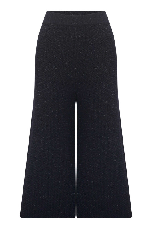  Triko Bermuda Kadın Pantolon Siyah - 4