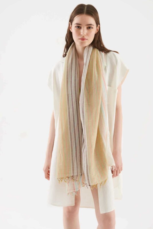 Striped Patterned Shawl Original - Roman