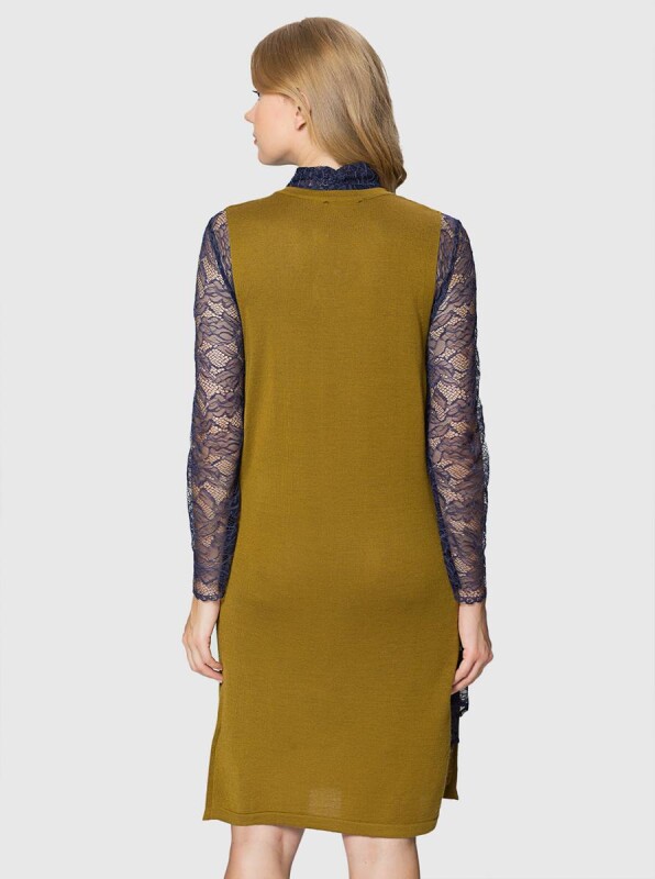  V Yaka Uzun Triko Olive - Roman (1)