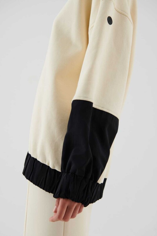 Kadın Sweatshirt Bej - 3