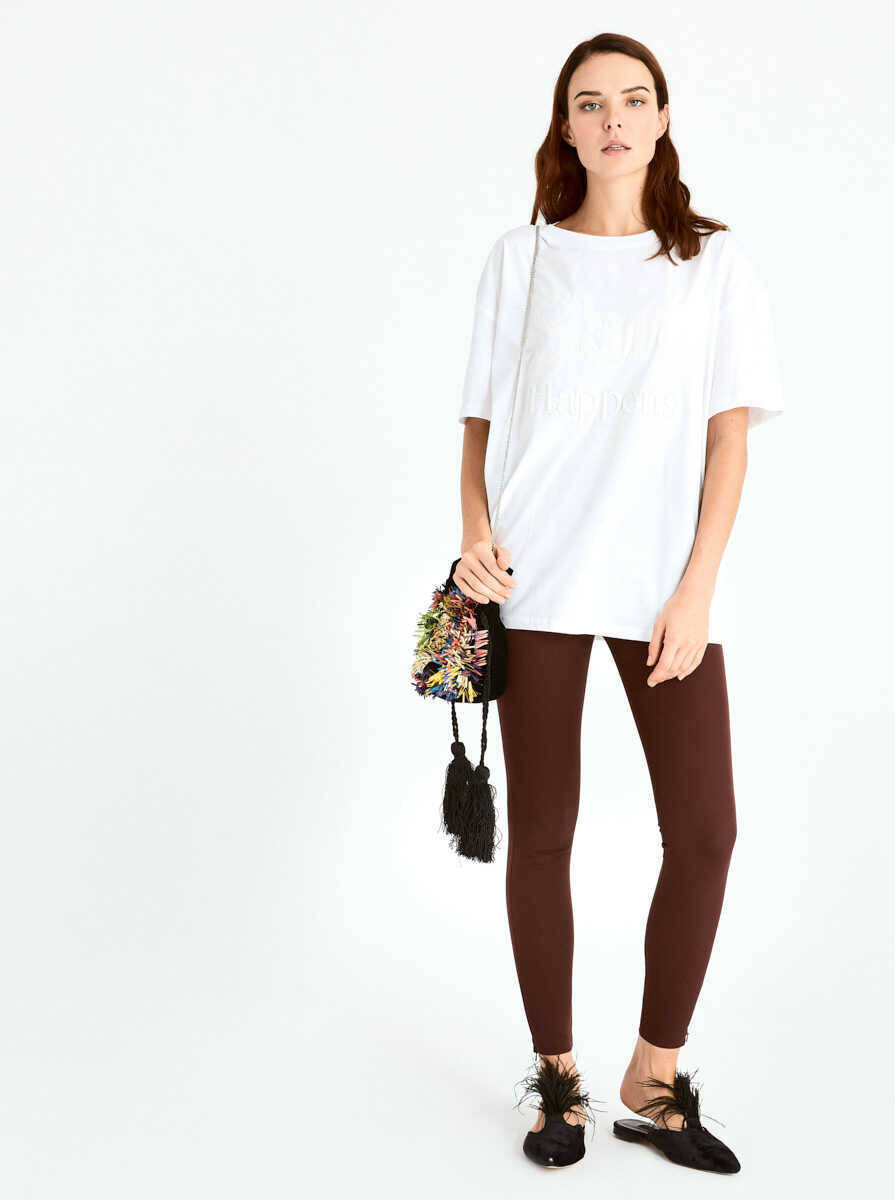 Skinny Kadın Pantolon Bordo - 4