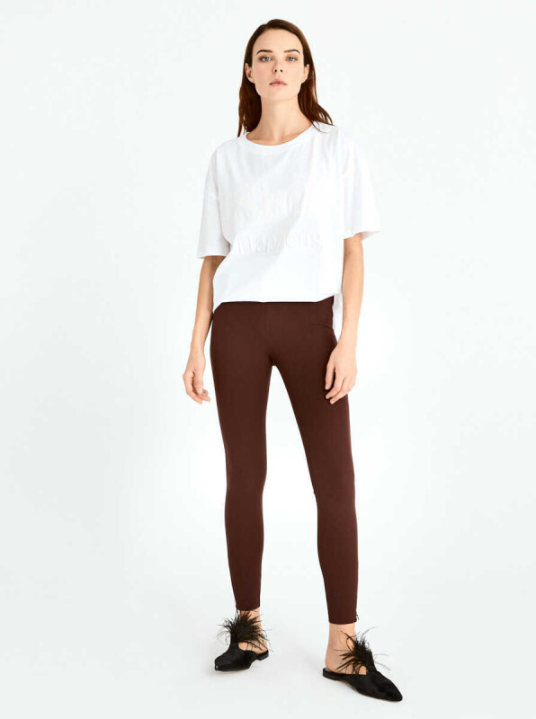 Skinny Kadın Pantolon Bordo 