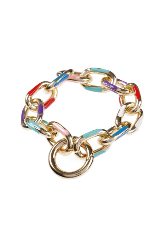  Colorful Thick Chain Womens Bracelet Original - Roman (1)
