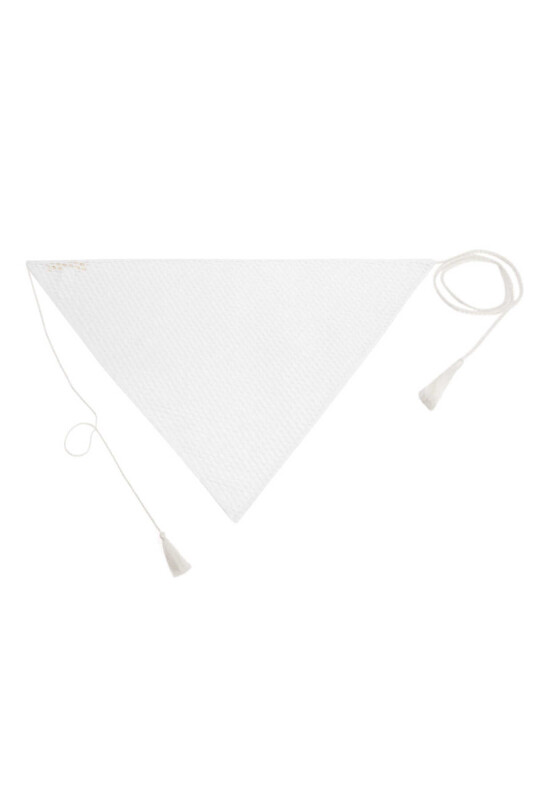 Net Patterned Scarf White - Roman
