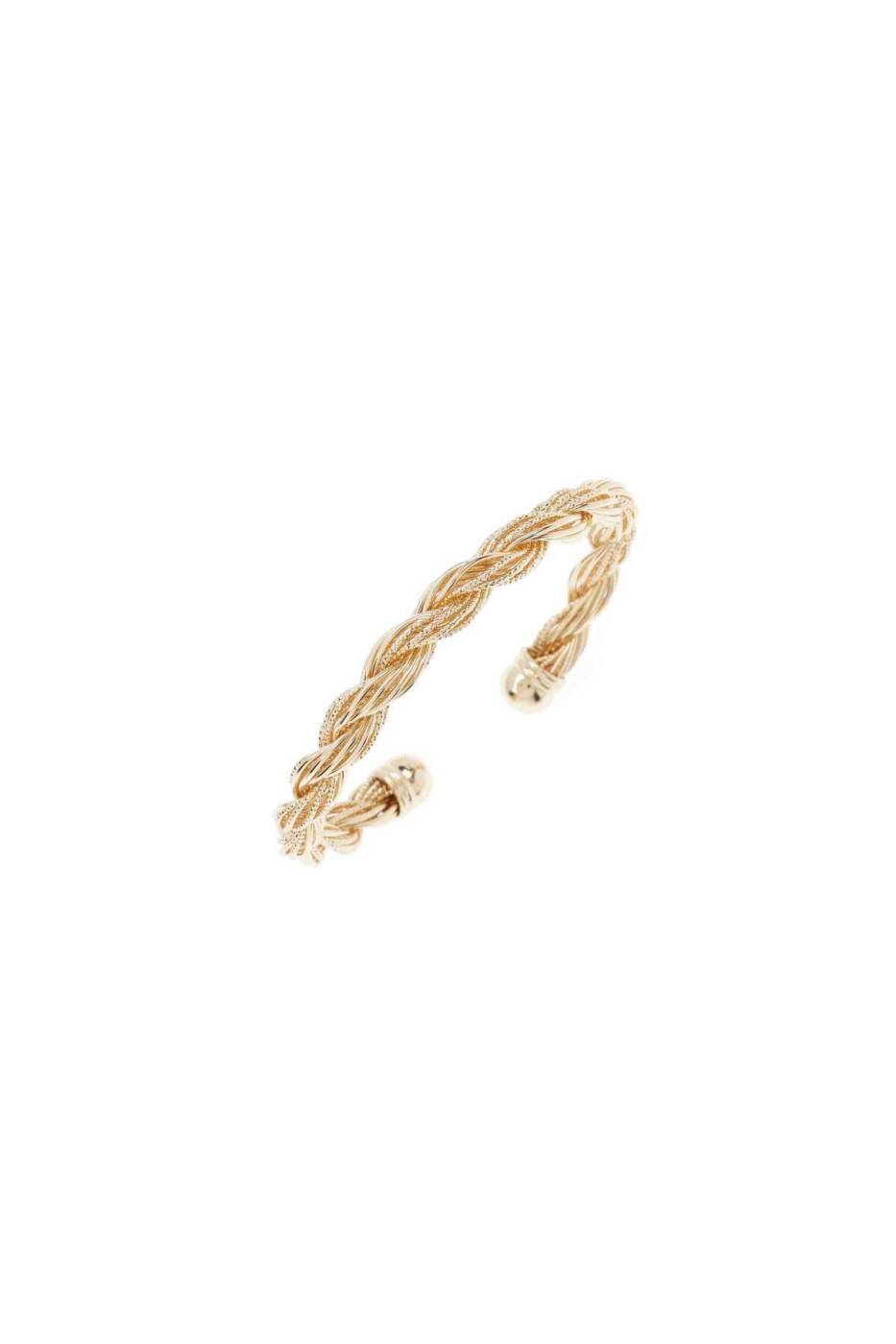 Örgü Desenli Gold Bileklik Standart Renk - 4