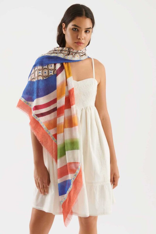 Multicolored Patterned Women s Shawl Original - Roman