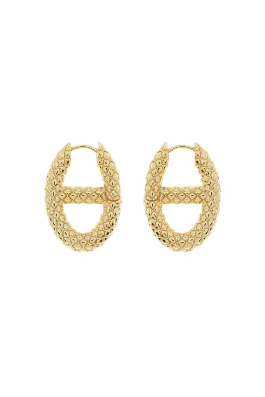 Kesme Şekilli Gold Rengi Küpe Standart Renk - 3