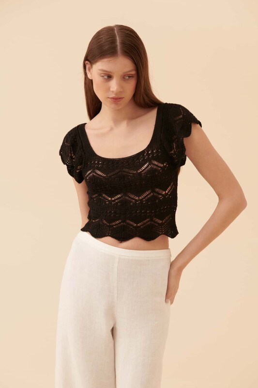 Knitwear Blouse Black - Roman