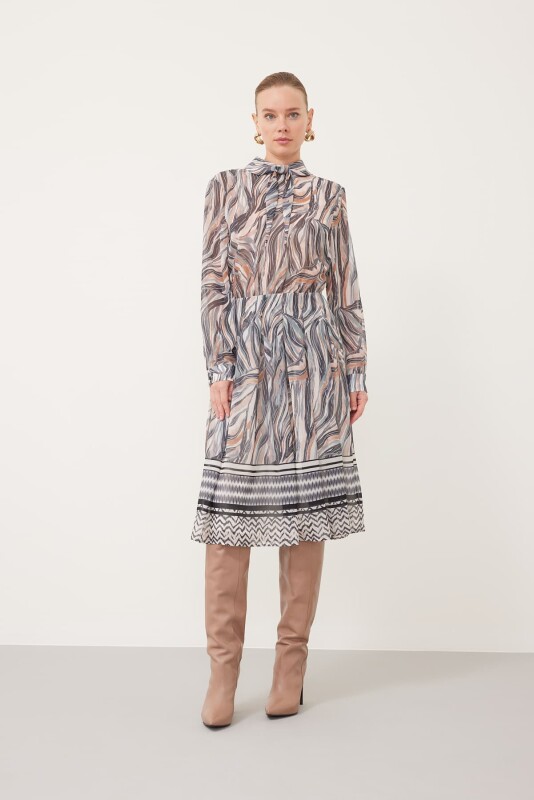 Chiffon Printed Midi Dress Original - Roman